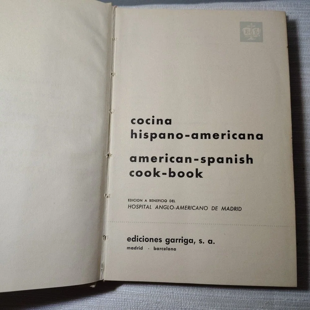 1950S Cocina Hispano-Americana/AMERICAN SPANISH COOKBOOK BY AMERICAN WOMEN-SPAIN